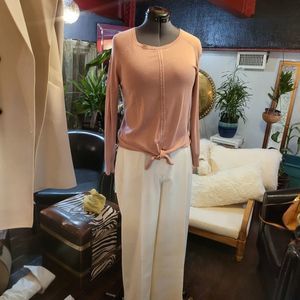 Metro Style Lined Winter White Size 14P Dress Pant New